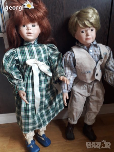Немски керамични кукли момче и момиче , снимка 1