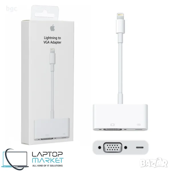ЧИСТО НОВ Aдаптер Apple Lightning to VGA Adapter (MD825ZM/A) , снимка 1