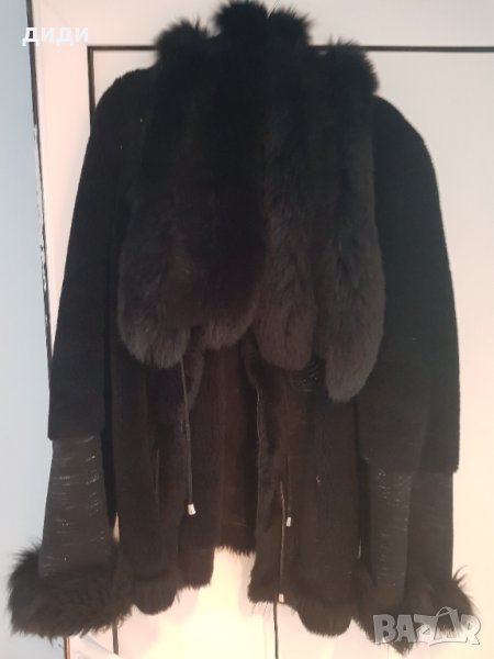 Дамско палто естествена кожа и косъм , снимка 1