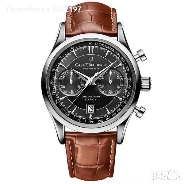 Carl F. Bucherer кварцов часовниk,водоусточив,дата,хронограф, снимка 1