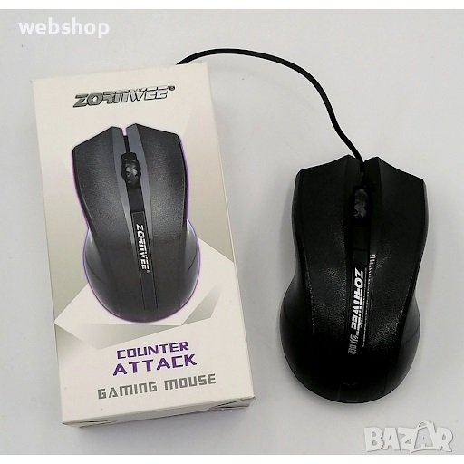 Оптична Геймърска Мишка GM-01, черна, USB, DPI=1800, снимка 1