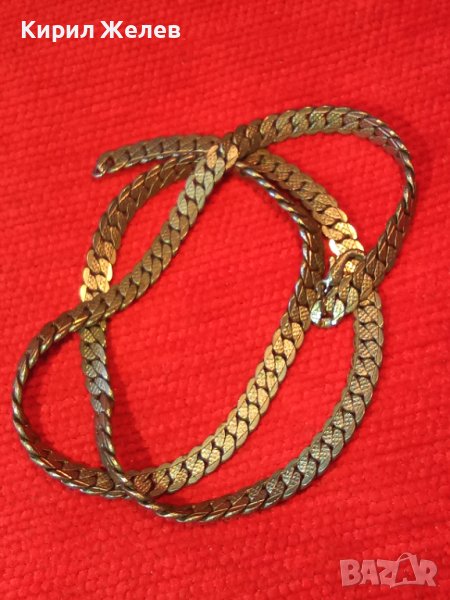 СТАР СРЕБРИСТ БРОНЗОВ ЛАНЕЦ РЕТРО ВИНТИДЖ АРТ ПЛЕТКА подходящ и за КЮСТЕК 10915, снимка 1