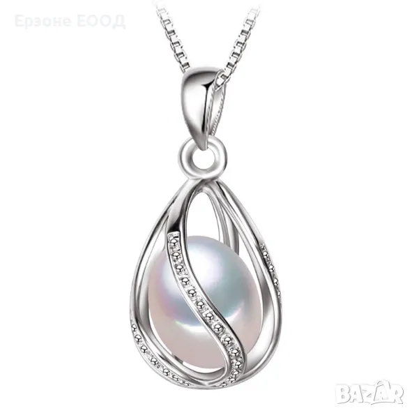 Елегантен медальон с естествена перла – идеален подарък, снимка 1