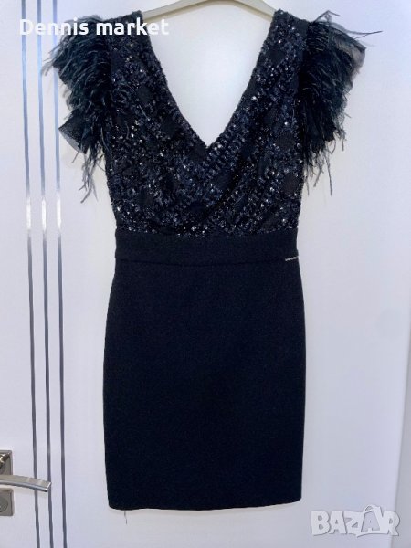 Нежна дамска рокля с пера! НОВА!, снимка 1