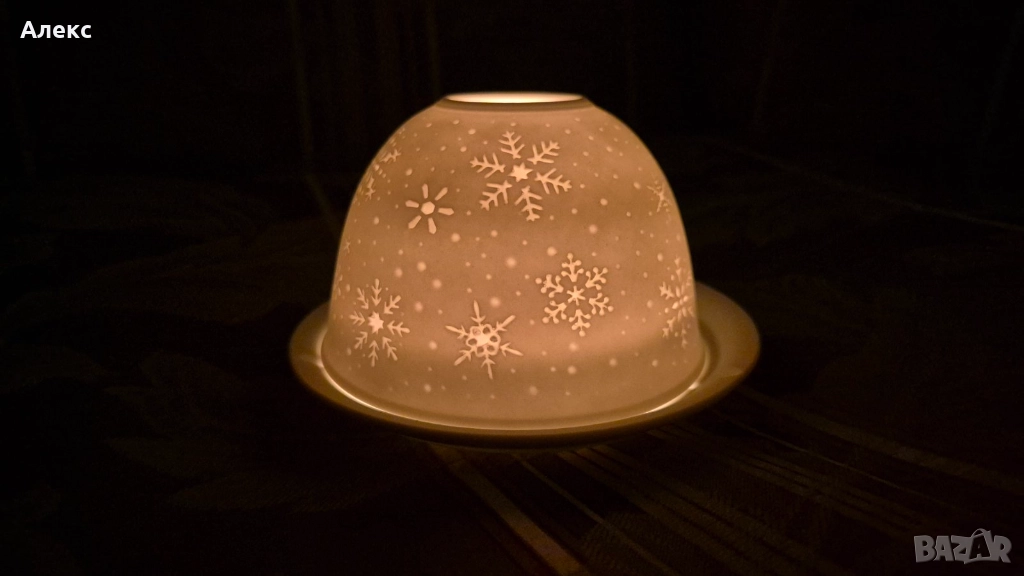 Разкошен чаен свещник–Фин порцелан!, снимка 1