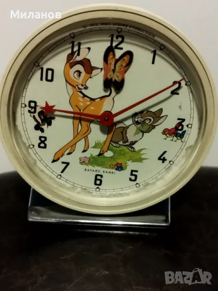 Стар механичен будилник, настолен часовник, снимка 1