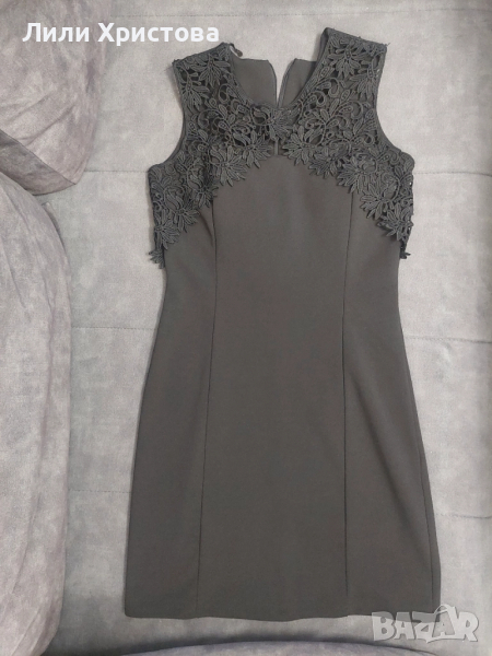 Черна рокля с дантела, снимка 1