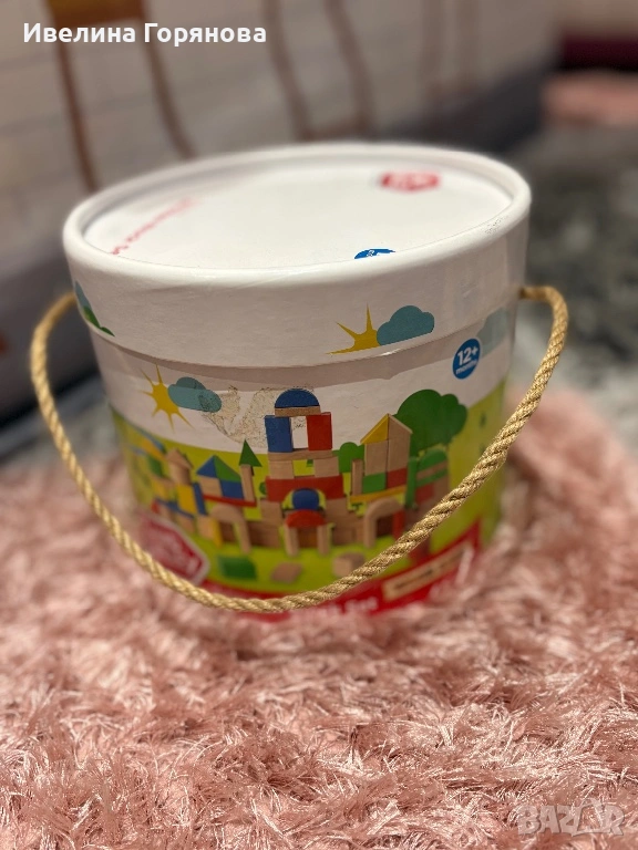 Дървен конструктор от 80 части, снимка 1