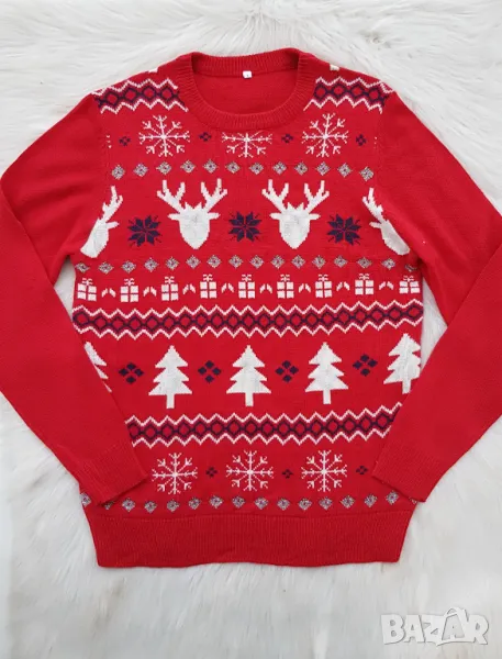 Мъжки Коледен пуловер размер Л, снимка 1