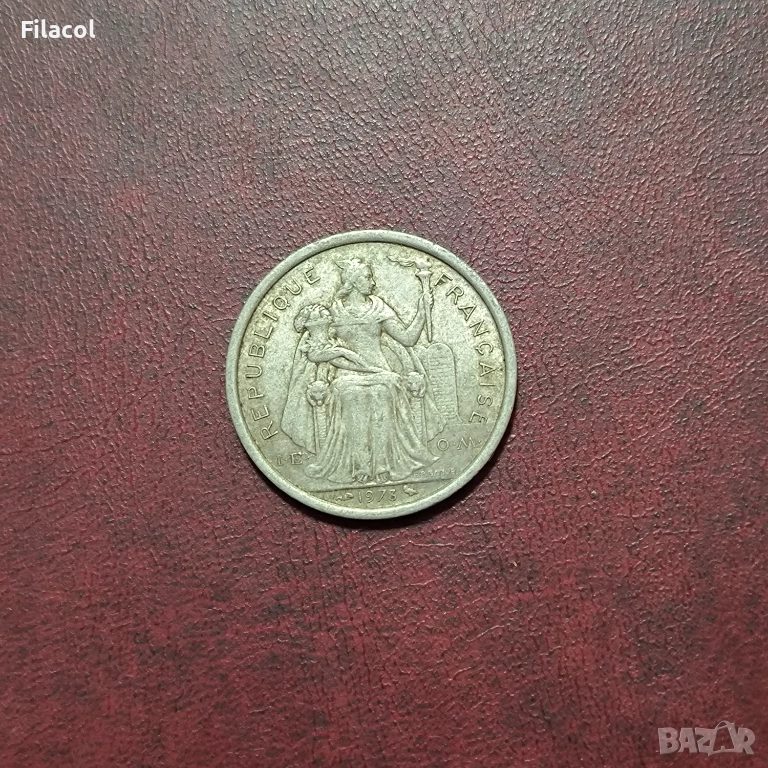 Френска Полинезия 2 франка 1973 г., снимка 1