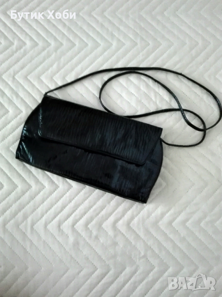 Винтидж чанта от естествен лак, снимка 1