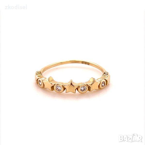 Златен дамски пръстен 1,66гр. размер:56 14кр. проба:585 модел:17790-6, снимка 1
