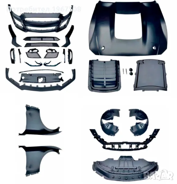 GT500 1:1 преден Body Kit за Форд Мустанг 2015 - 2017, снимка 1