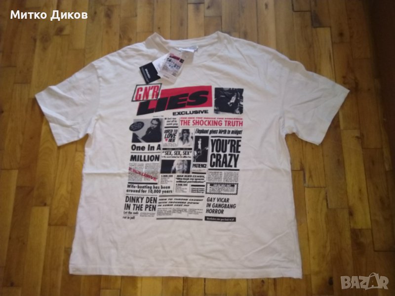 Guns N' Roses маркова тениска Pull&Bear 100%cotton размер М нова New, снимка 1