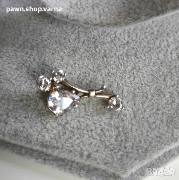 Нова сребърна висулка с фианити – проба 925, снимка 1