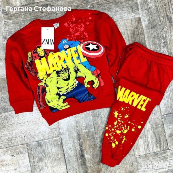 Комплект Марвел  Синьо-2/3г.4/5г.5/6г.7/8г.9/10г. Червено-2/3г.4/5г.5/6г.7/8г.9/10г. Цена -38 лв, снимка 1