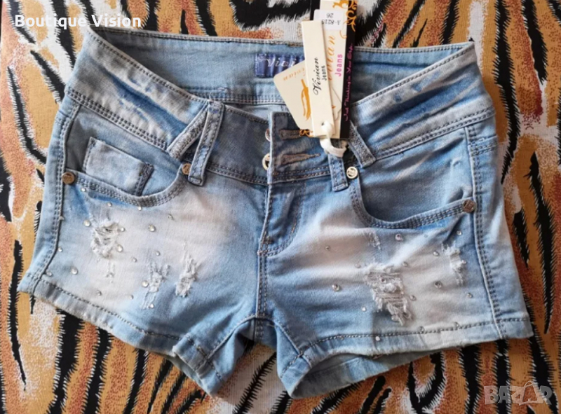 Ново! Къси дънки с капси, снимка 1