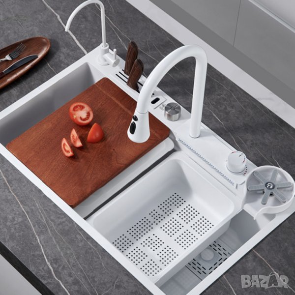 ПРОМОЦИЯ ! Висококачествена мултифункционална бяла кухненска мивка, снимка 1