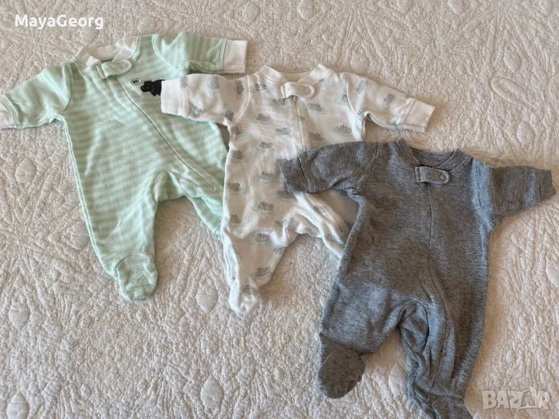 Комплект ромпъри за малко бебе 42-48 см, снимка 1
