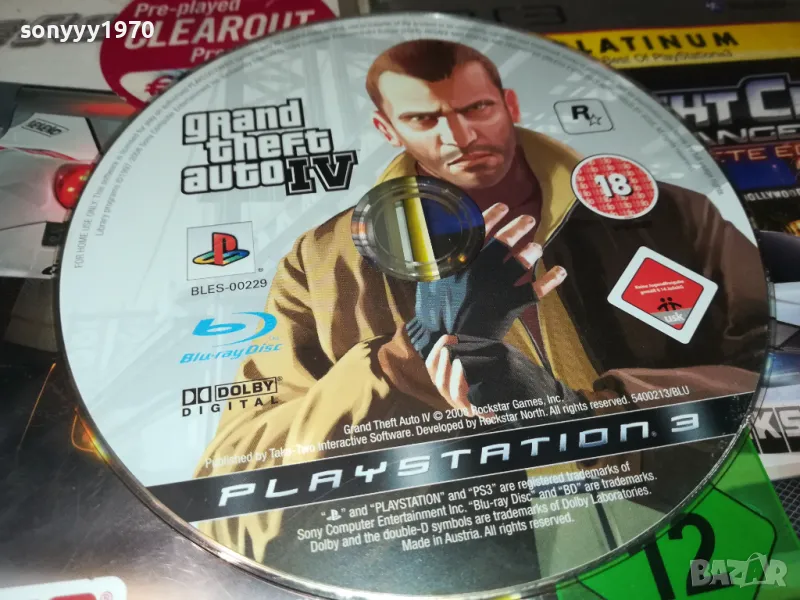 SONY PS3 GAME-GRAND THEFT AUTO IV 0202251900, снимка 1