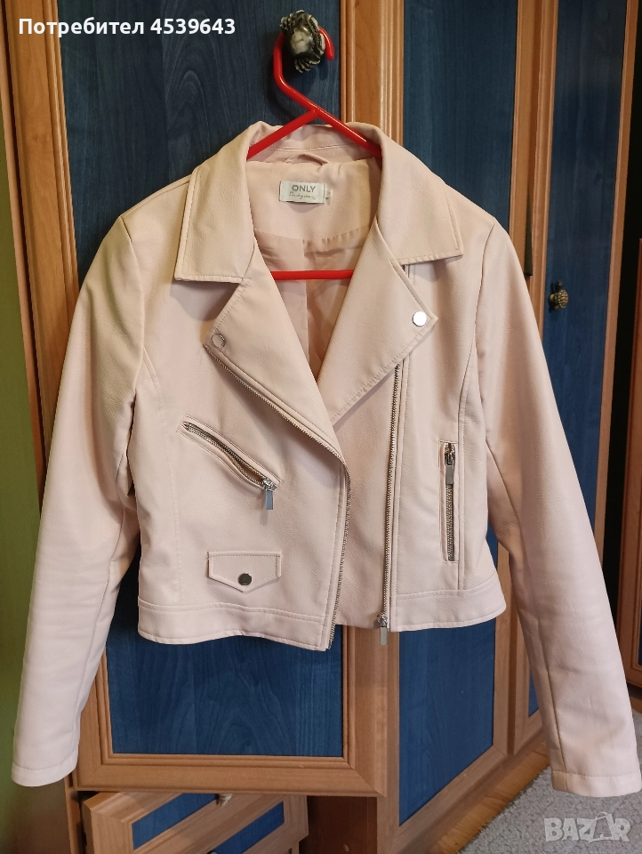 Кожено байкър яке Only, снимка 1