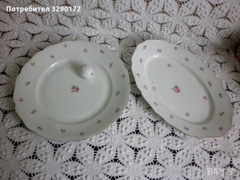 Немски порцелан - чиния и плато, снимка 1
