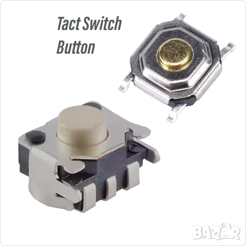 Микробутон / Тъч бутон SMD DIP монтаж , 3 PIN Tact Switch Button 4 PIN, снимка 1
