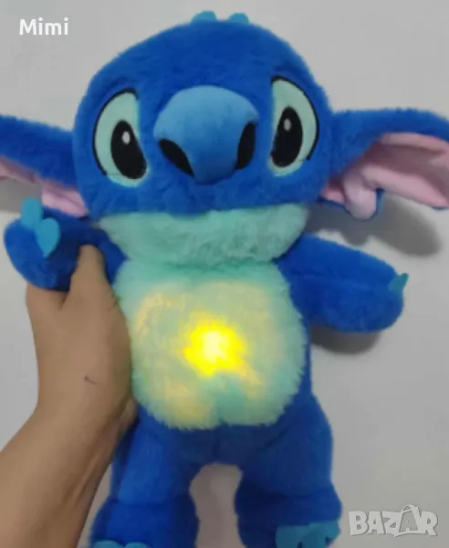 Stitch, плюшена бебешка играчка, с мелодия и светлина, снимка 1