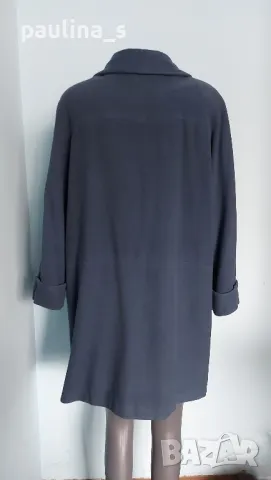 Винтидж / Луксозно палто в цвят Тюркоаз "Three luster" / голям размер , снимка 7 - Палта, манта - 26879606