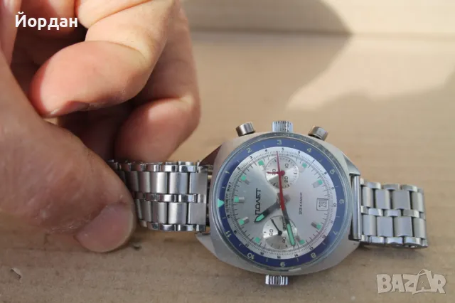 СССР мъжки часовник ''Полет'' хронограф  23 камъка, снимка 4 - Мъжки - 49483691