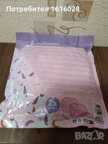 Комплект от 2 броя сенници Еднорози за прозорци на кола.., снимка 5 - Аксесоари и консумативи - 50773751