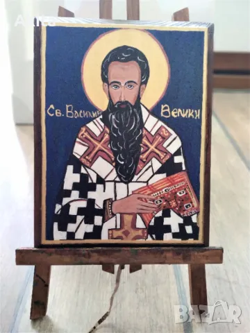 Икона на свети Василий, снимка 2 - Икони - 43534029