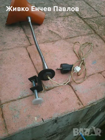 Стара индустриална лампа, снимка 3 - Антикварни и старинни предмети - 49724195