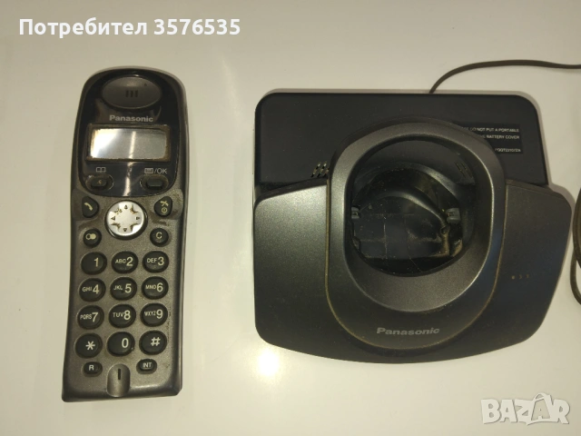 Безжичен телефон Panasonic KX-TG1100FX с оригинално зарядно, снимка 2 - Стационарни телефони и факсове - 53751011