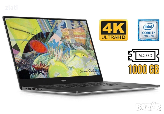 Лаптоп Dell XPS 15 9560 - 15.6" 4K IPS Touch - i7-7700HQ 2.5Ghz/RAM32GB/SSD1TB/GeForce GTX 1050 4GB