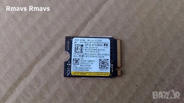 SSD NVMe 512gb Micron 4x4 2230