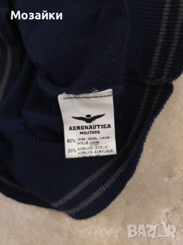Aeronautica Militare кардиган като ново, тъмно синьо, размер L, снимка 6 - Пуловери - 53596312