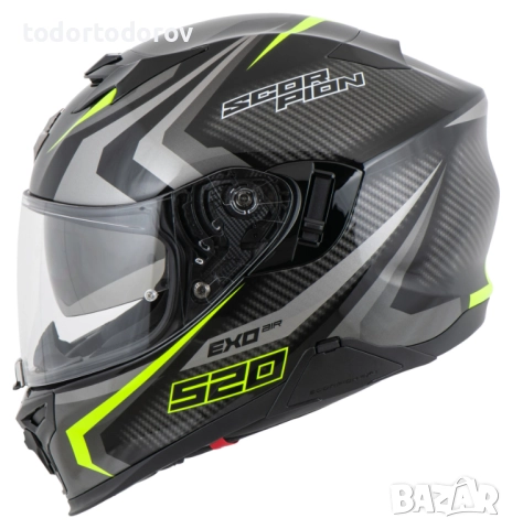 Мото Каска SCORPION EXO-520 EVO AIR TERRA Silver-Neon M 57-58 ,очила!, снимка 5 - Аксесоари и консумативи - 52514481