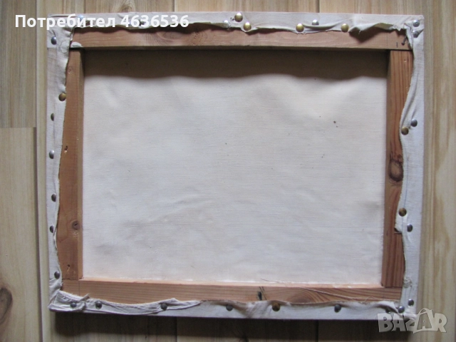 Красива Картина масло, платно , подпис, 50х40см., снимка 6 - Картини - 52573406