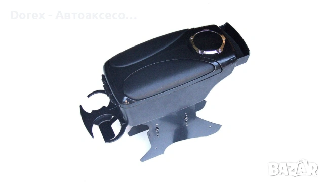 Подлакътник за автомобили с поставка за чаша, Универсален, Черен