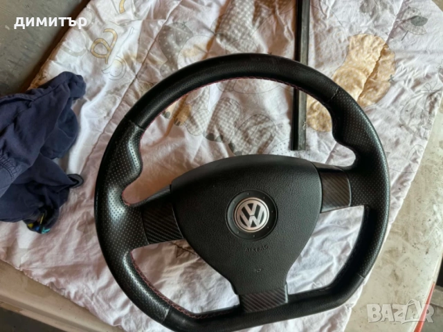 трилъчев скосен волан за vw golf 5 touran caddy passat b6 волан голф кади пасат , снимка 3 - Части - 55878328