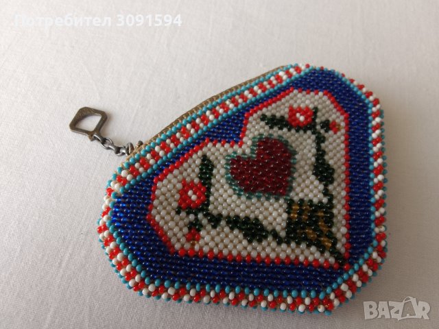   1930 г. Портмоне за монети с мъниста  , снимка 3 - Други ценни предмети - 40811770