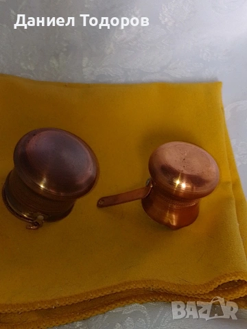 Старо Медно Котле ,Джезве и Свещник, снимка 7 - Декорация за дома - 35825165