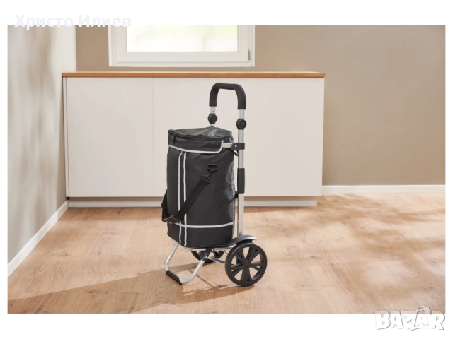 Количка за пазар Пазарска количка с регулируема по височина мека дръжка, снимка 8 - Други стоки за дома - 53822541