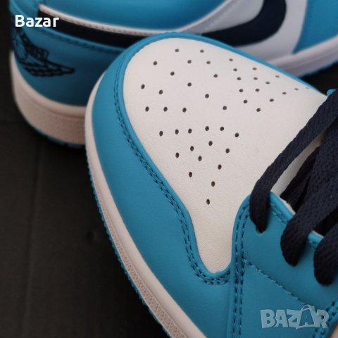 Нови Оригинални Маратонки Nike Air Jordan 1 Low unc Обувки Размер 42 и 43 номер сини бели черни blue, снимка 9 - Маратонки - 39180705