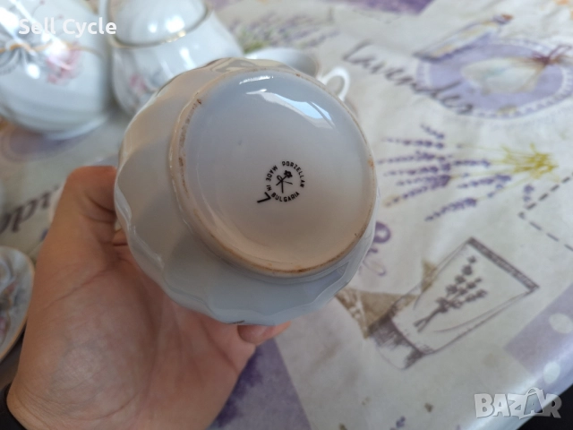 ✅БЪЛГАРСКИ ПОРЦЕЛАНОВ СЕРВИЗ ЗА КАФЕ❗, снимка 9 - Сервизи - 52469619