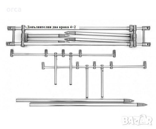 Род под OSAKO ALUMINA 4+2 LUX за шаран и амур – стабилна и здрава стойка, снимка 6 - Такъми - 39496866