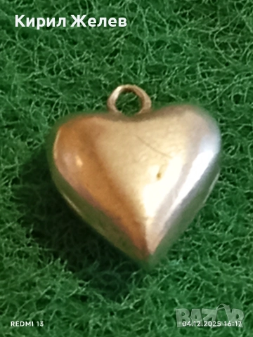 Романтична сребърна висулка СЪРЦЕ ❤️ много красива 52400, снимка 4 - Колиета, медальони, синджири - 52652282