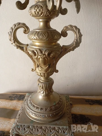 Бароков свещник, снимка 3 - Антикварни и старинни предмети - 50797761