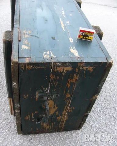 Оригинал Български Военен Дървен САНДЪК 76x44x36см БНА Контейнер с Прегради Дръжки Заключалки БАРТЕР, снимка 7 - Антикварни и старинни предмети - 49036465